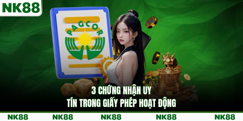 3 chứng nhận uy tín trong giấy phép hoạt động