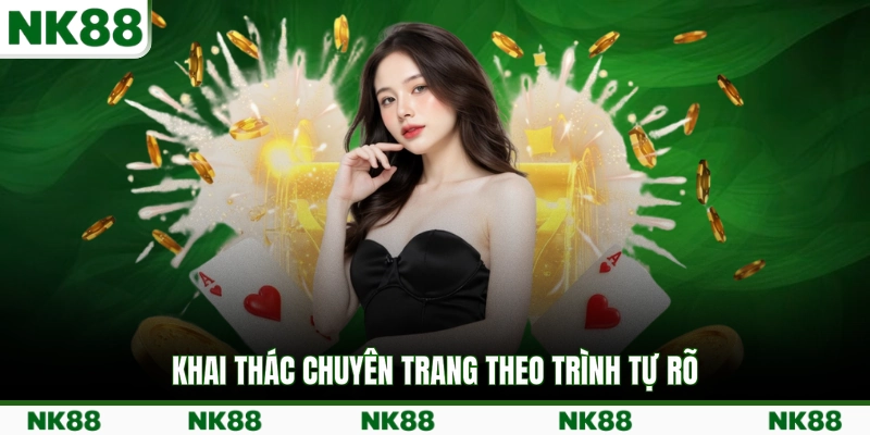 Khai thác chuyên trang theo trình tự rõ