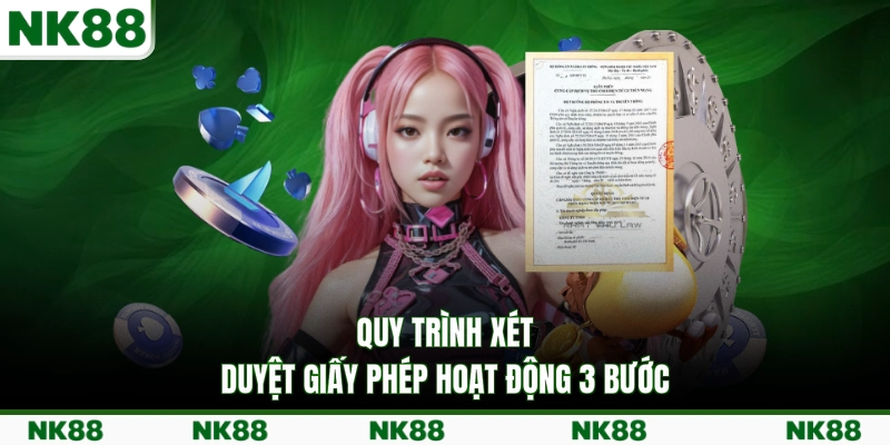 Quy trình xét duyệt giấy phép hoạt động 3 bước